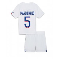 Dres Paris Saint-Germain Marquinhos #5 Rezervni za djecu 2022-23 Kratak Rukav (+ kratke hlače)